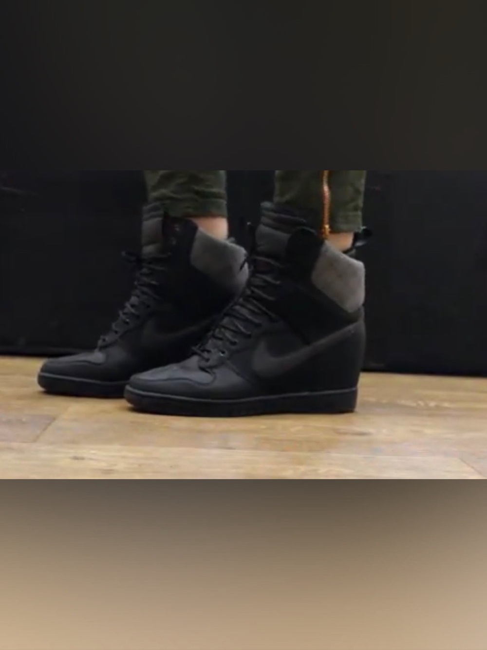 Nike Women's Dunk Sky Hi Black Sneakerboot - 8.5